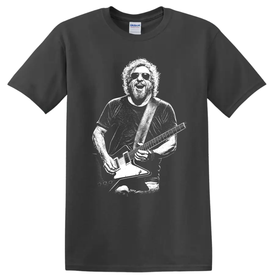 Sammy Hagar Van Halen Rock Legends Vintage Portrait T Shirt - Charcoal