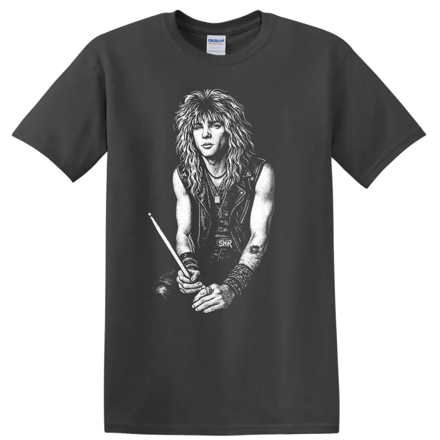 Duff McKagan Guns N Roses Rock Legends Guitar T Shirt - Charcoal