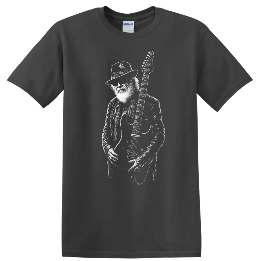 Dusty Hill ZZ Top Rock Legends Tribute T Shirt Classic Music Fan Tee - Charcoal