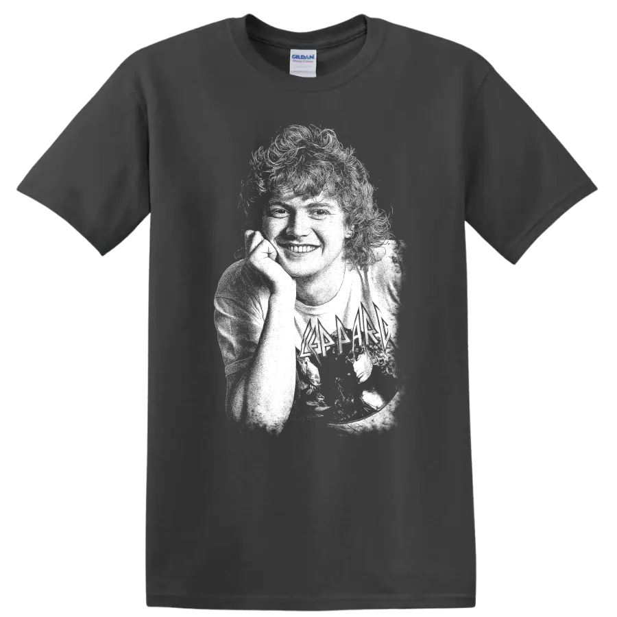 Rick Allen Def Leppard Rock Legends Tribute T Shirt for Fans - Charcoal
