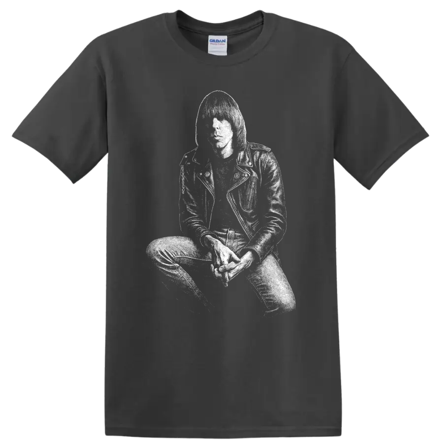 Joey Ramone Ramones Rock Legends T Shirt for Classic Punk Fans - Charcoal