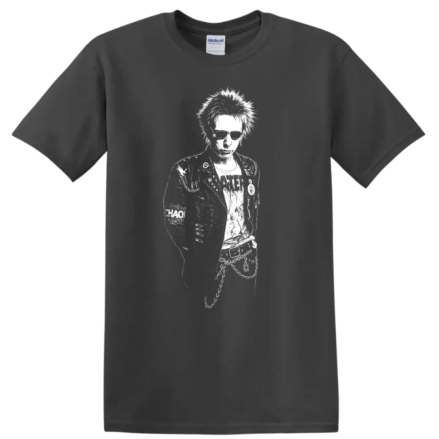 Johnny Rotten Sex Pistols Rock Legends T Shirt Punk Music Graphic - Charcoal