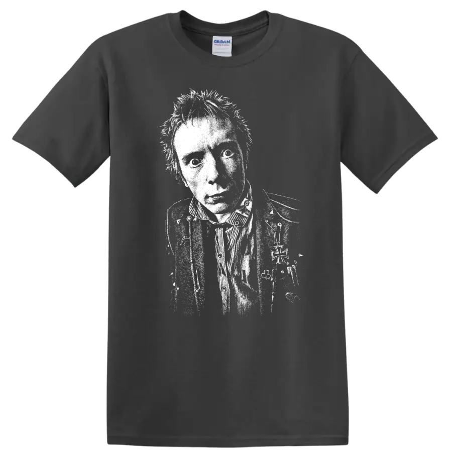 Johnny Rotten Sex Pistols Rock Legends Punk Style T Shirt - Charcoal
