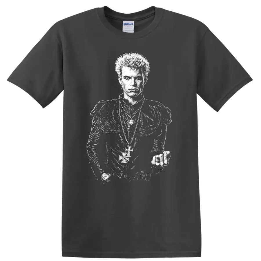 Billy Idol Rock Legends Graphic T Shirt for Classic Music Fans - Charcoal