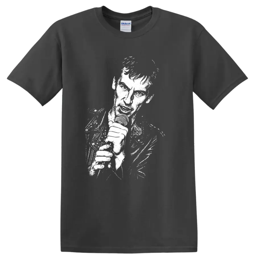 Vyacheslav Butusov Nautilus Pompilius Rock Legends T Shirt Black Logo - Charcoal