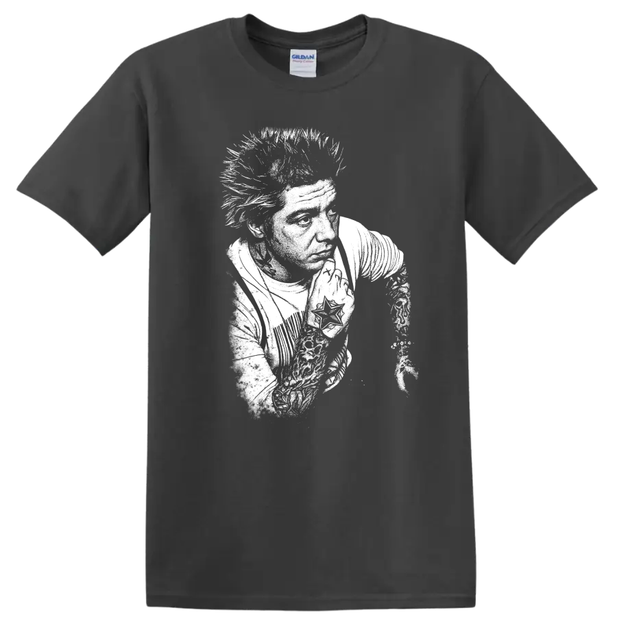 Lars Frederiksen Rancid Rock Legends Portrait T Shirt - Charcoal