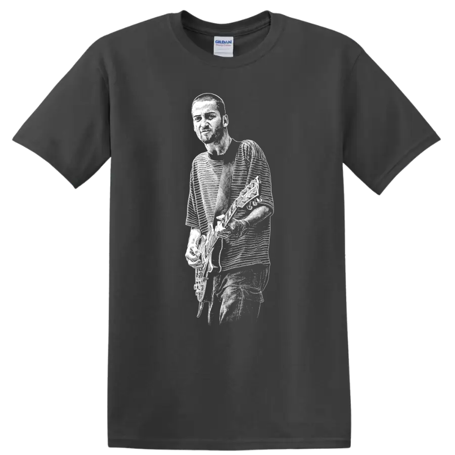 Eddie Vedder Pearl Jam Rock Legends Tribute T Shirt Classic Music Fan Tee - Charcoal