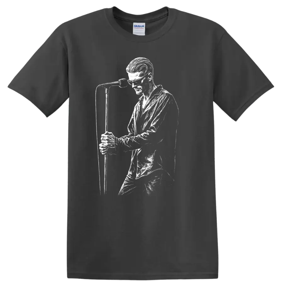 Layne Staley Alice in Chains Rock Legends Portrait T Shirt - Charcoal
