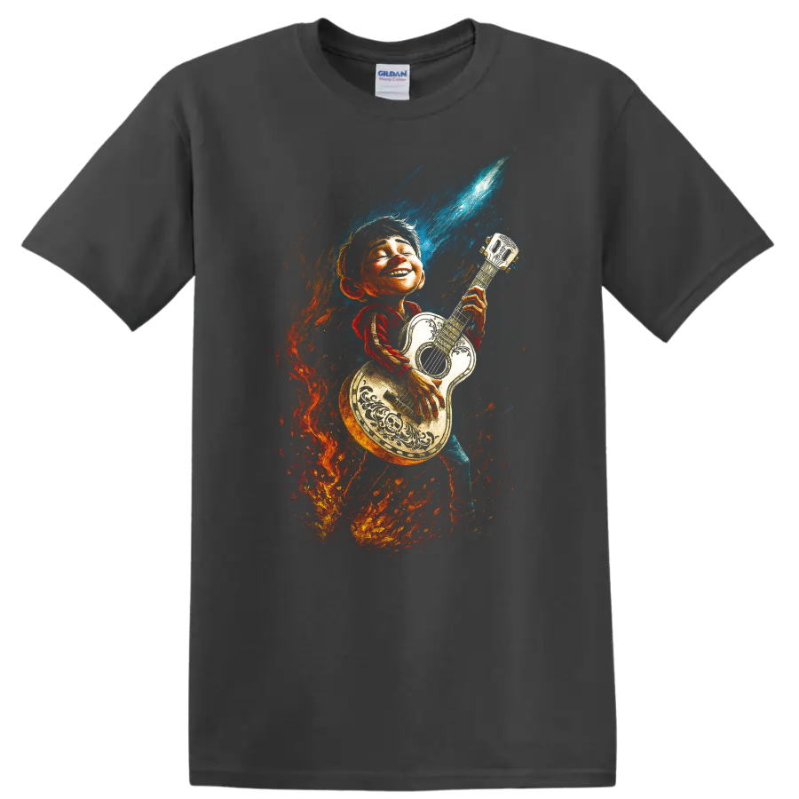 Bane from The Dark Knight Rises movie-inspired graphic T shirt on a Charcoal T Shirt