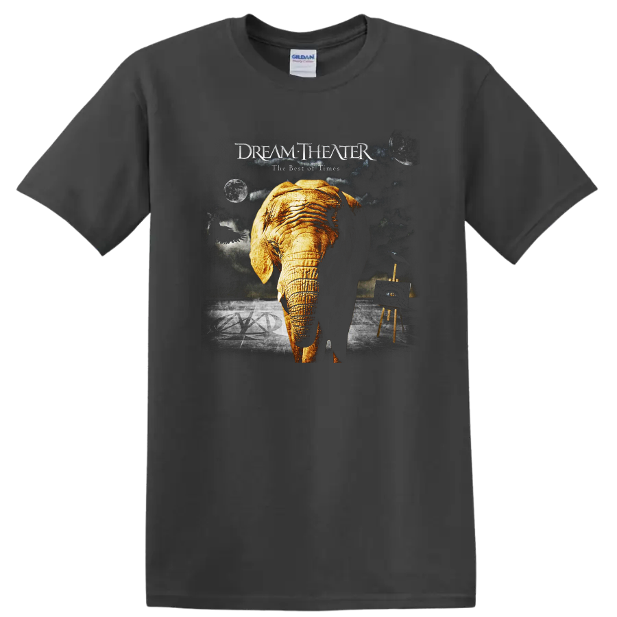 Dream Theater The Best of Times elephant graphic print T - Charcoal