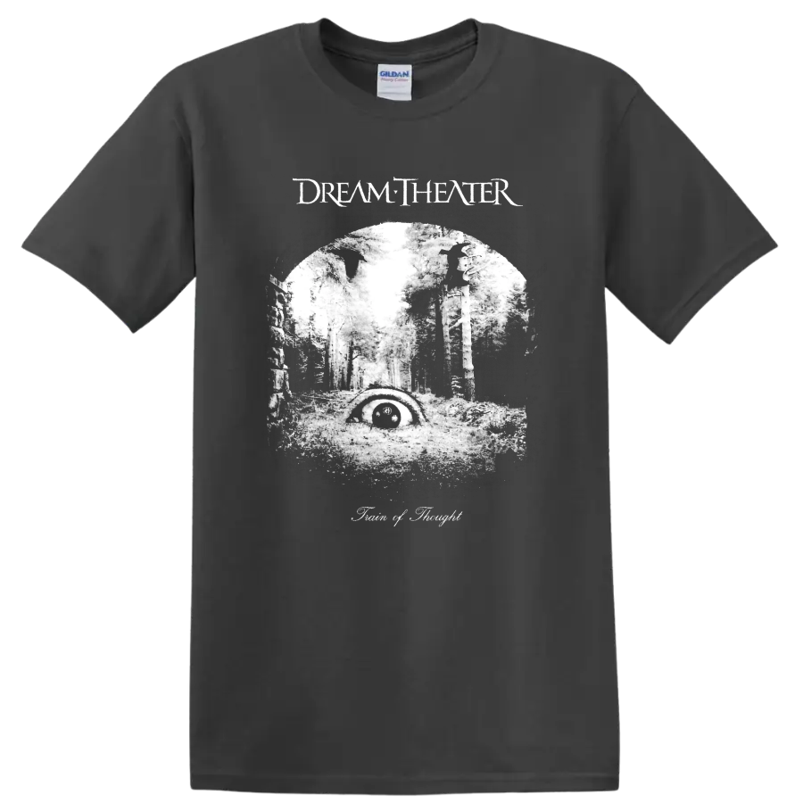 Dream Theater black and white forest eye graphic T - Charcoal