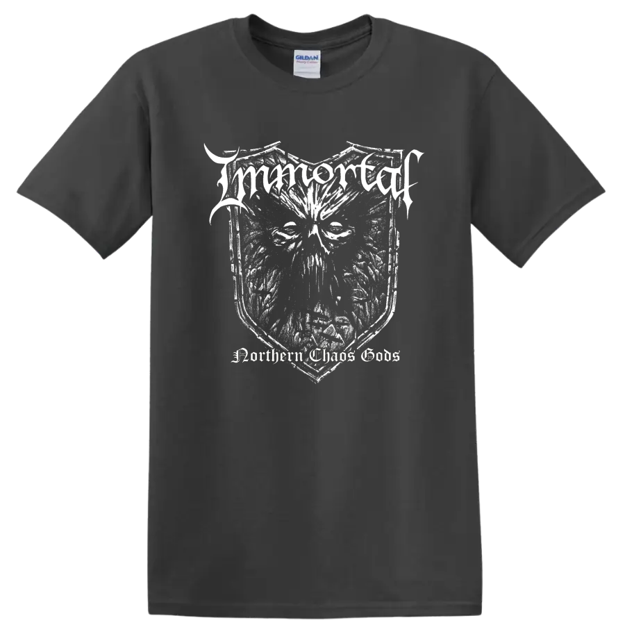 IMMORTAL Northern Chaos Gods black metal graphic print T - Charcoal