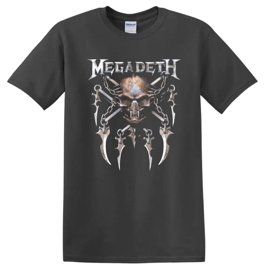 Megadeth skull and blades graphic T - Charcoal
