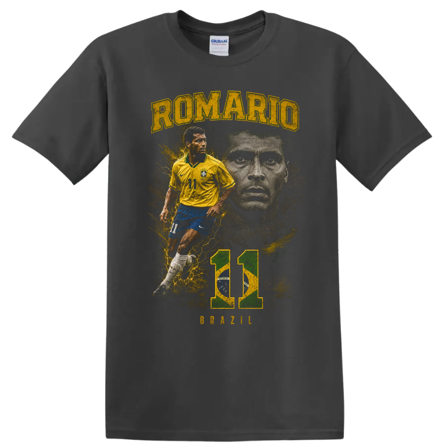 Diogo Moreira Honda soccer tribute graphic with number 11 on a Charcoal T Shirt
