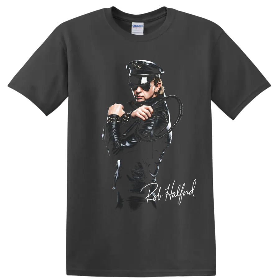 Rob Halford Judas Priest Metal God heavy metal portrait graphic on a Charcoal T Shirt