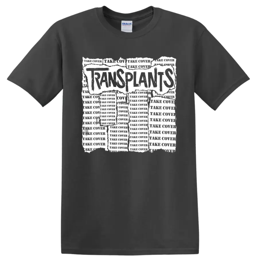 Transplants punk rock band logo graphic on a Charcoal T Shirt