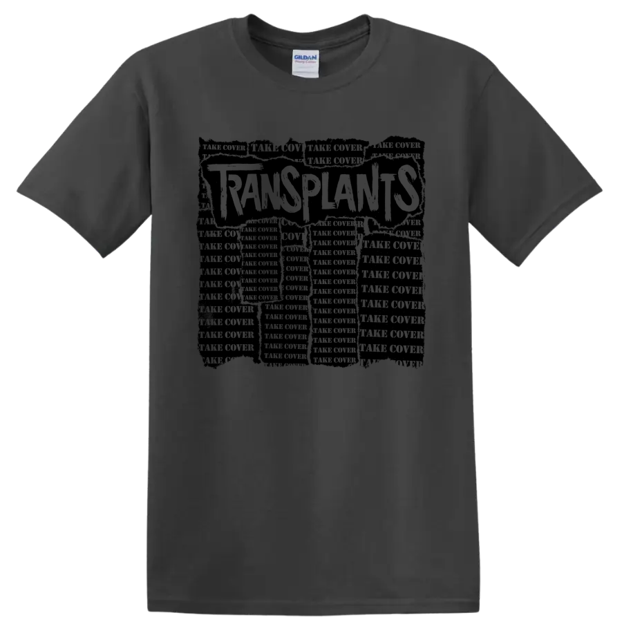 Transplants punk rock band graphic print on a Charcoal T Shirt