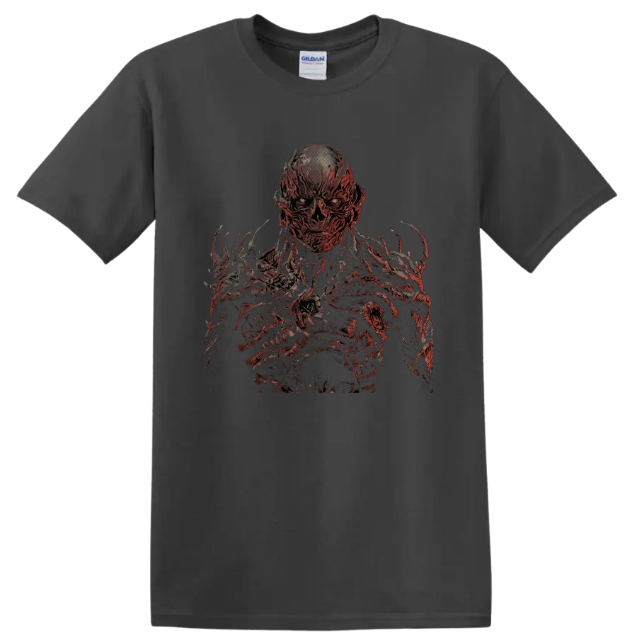 Vecna Stranger Things gothic horror monster graphic print on a Charcoal T Shirt