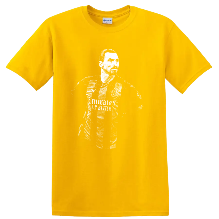 Retro soccer portrait of Zlatan Ibrahimović legend style T - Daisy (Yellow)
