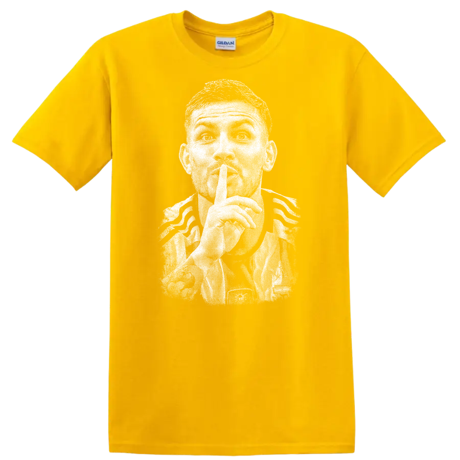 Retro soccer player portrait of Leandro Paredes on T - Daisy (Yellow)