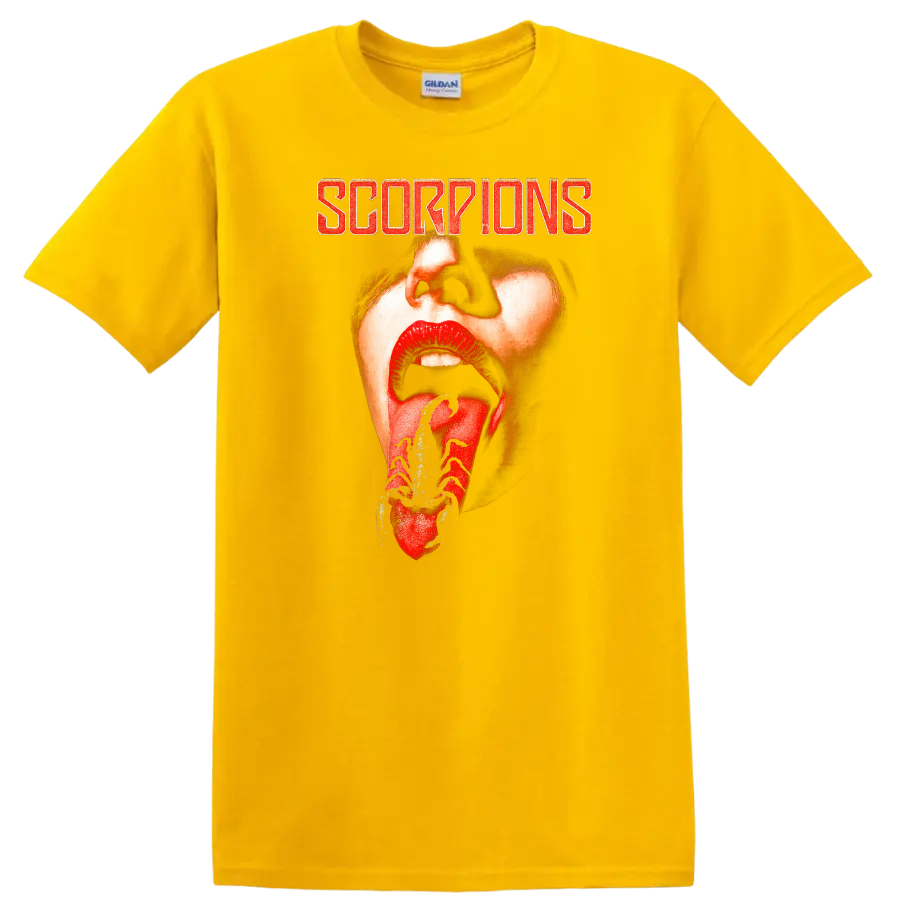 Scorpions Retro Rock Heavy Metal Album Cover Style T Shirt - Daisy (Yellow)