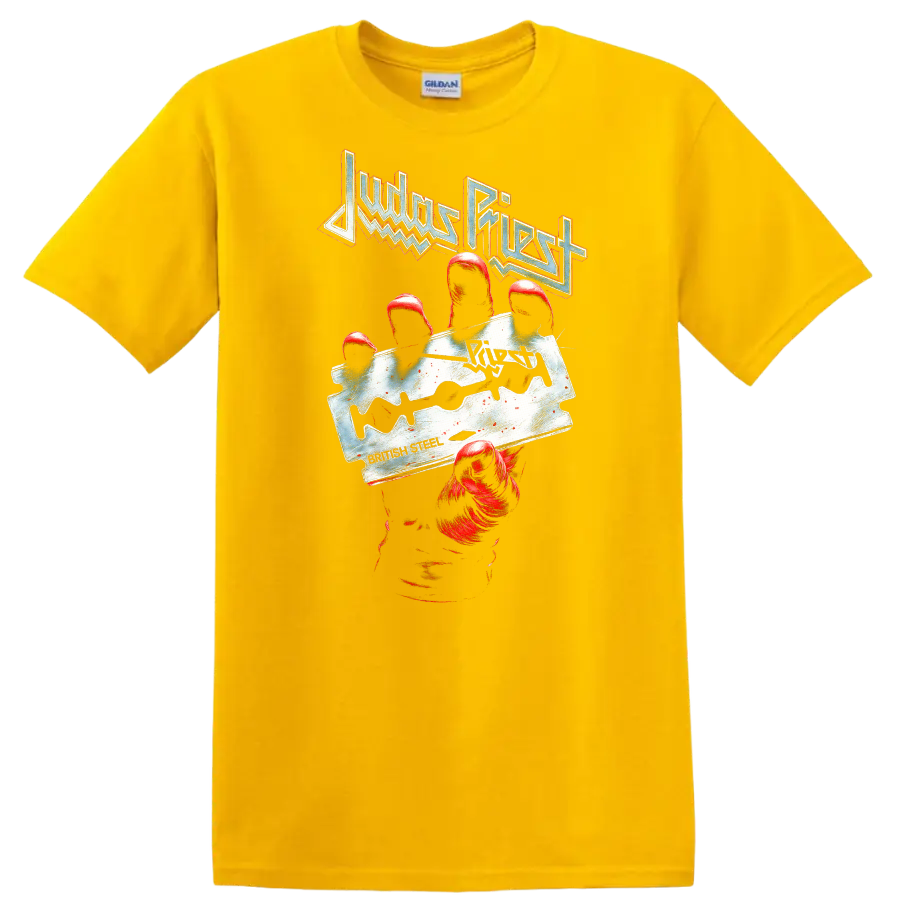 Judas Priest Retro Heavy Metal Hand Claw T Shirt Album Cover Legend - Daisy (Yellow)