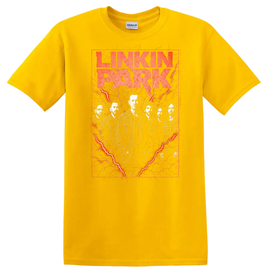 Linkin Park Retro Heavy Metal Album Cover Style T Shirt - Daisy (Yellow)