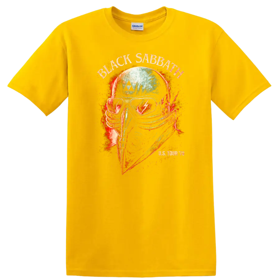 Black Sabbath Retro Heavy Metal Album Style T Shirt for Rock Fans - Daisy (Yellow)