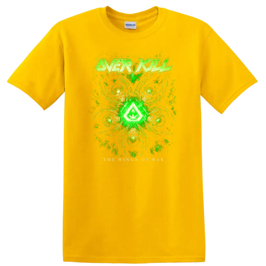 Overkill Green Heavy Metal Album Cover Style T Shirt - Daisy (Yellow)