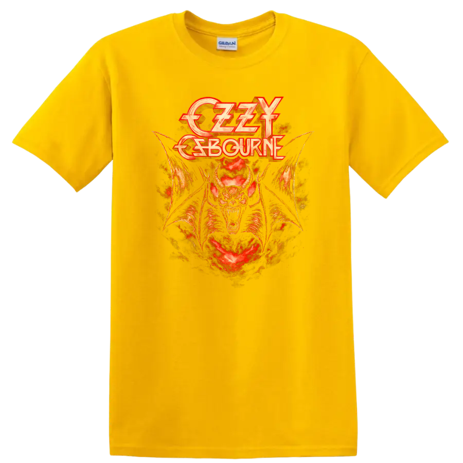 Ozzy Osbourne Retro Heavy Metal Demon T Shirt Vintage Rock Legend - Daisy (Yellow)