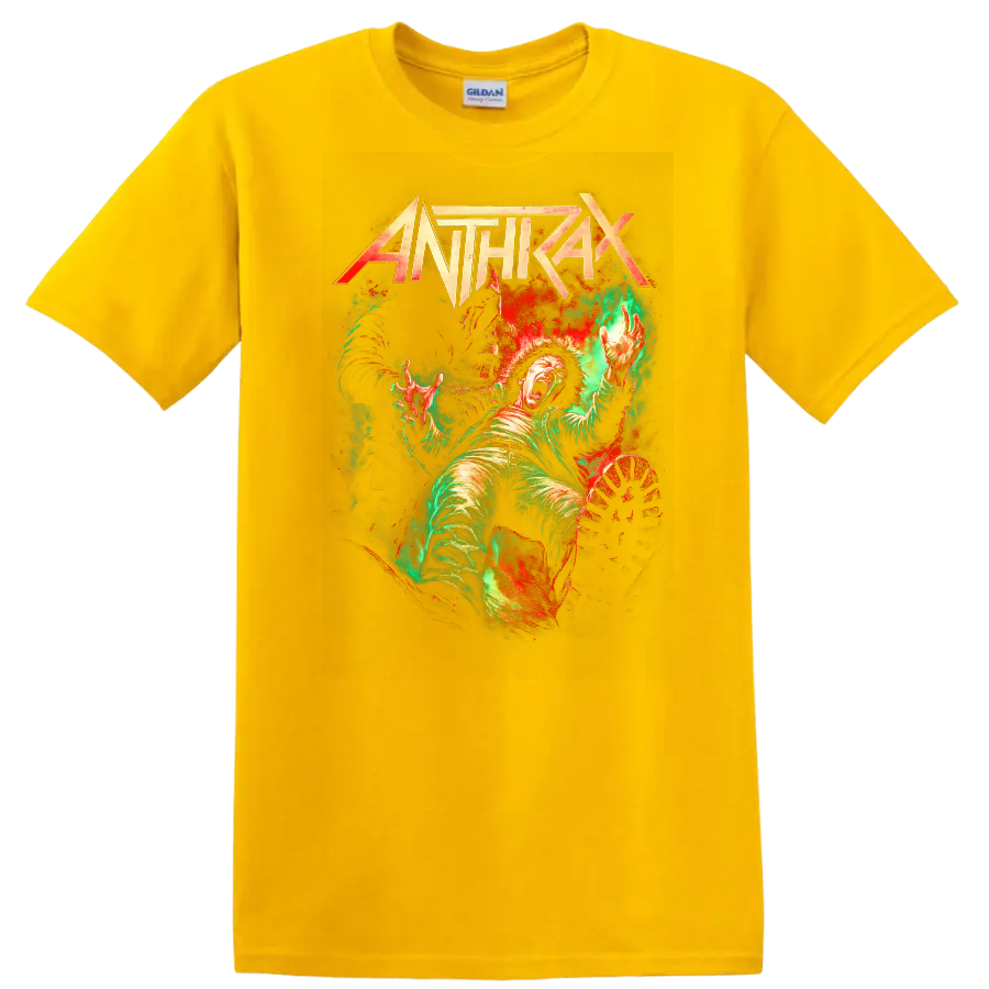 Anthrax Retro Heavy Metal Album Cover Legend T Shirt - Daisy (Yellow)