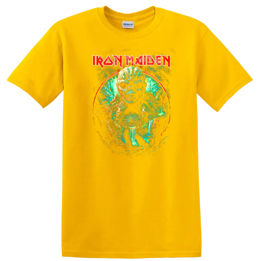 Iron Maiden Heavy Metal Album Art Skull T Shirt Retro Rock Legend - Daisy (Yellow)