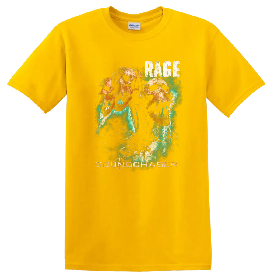 Rage Soundchaser Retro Heavy Metal Skull T Shirt Album Cover Style - Daisy (Yellow)