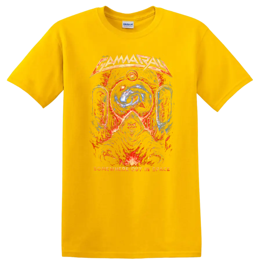 Gamma Ray Retro Heavy Metal Album Cover Style T Shirt - Daisy (Yellow)