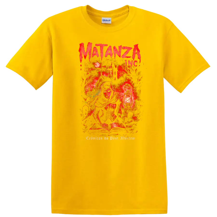Matanza Inc Retro Heavy Metal Band Album Cover Style T Shirt - Daisy (Yellow)