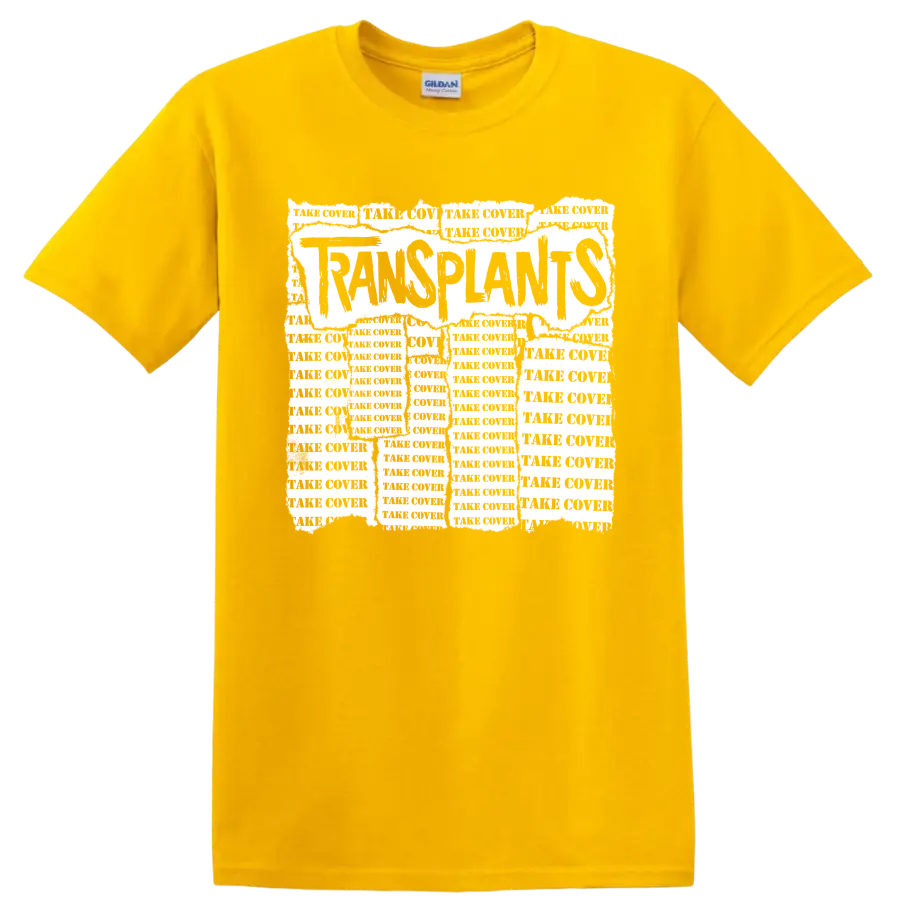 Transplants punk rock band logo graphic on a Daisy (Yellow) T Shirt