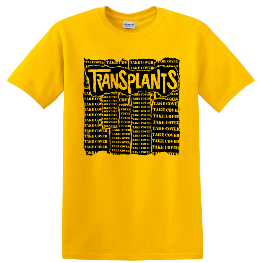 Transplants punk rock band graphic print on a Daisy (Yellow) T Shirt