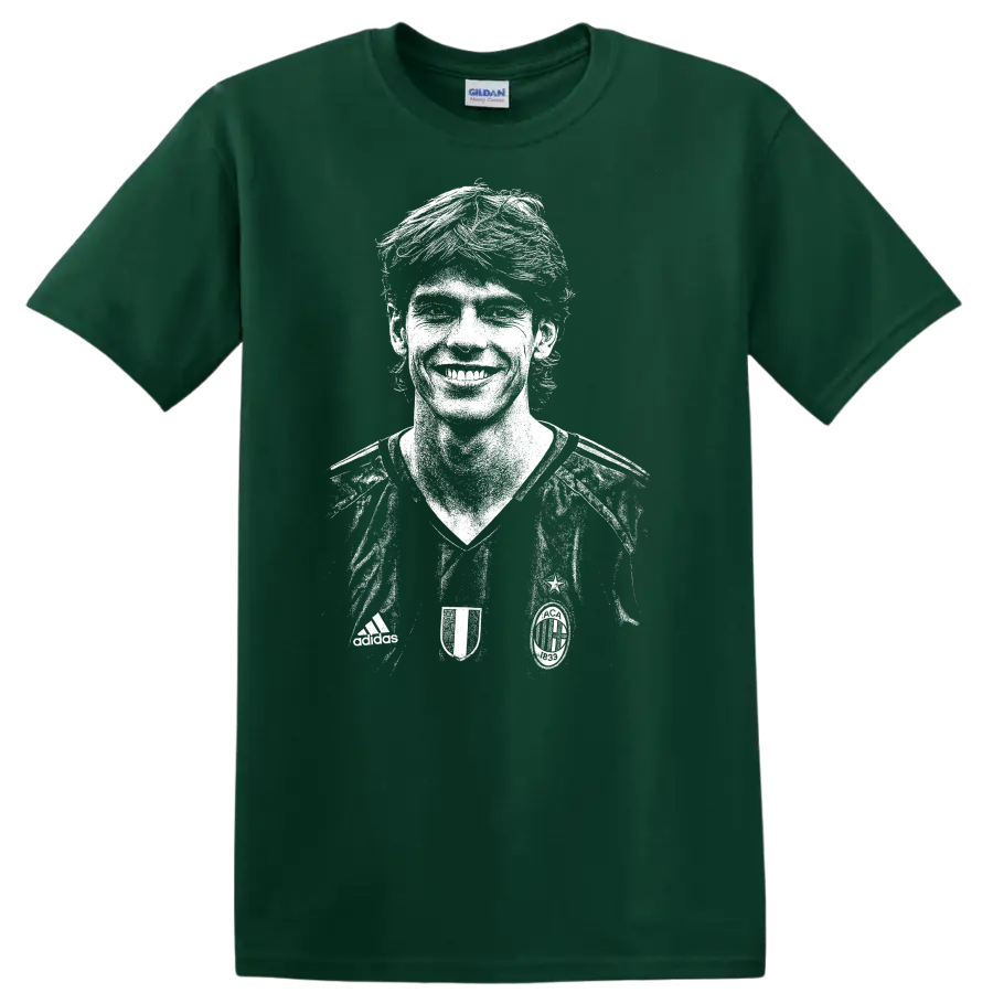 Retro soccer legend portrait of Ricardo Izecson dos Santos Leite T - Forest Green