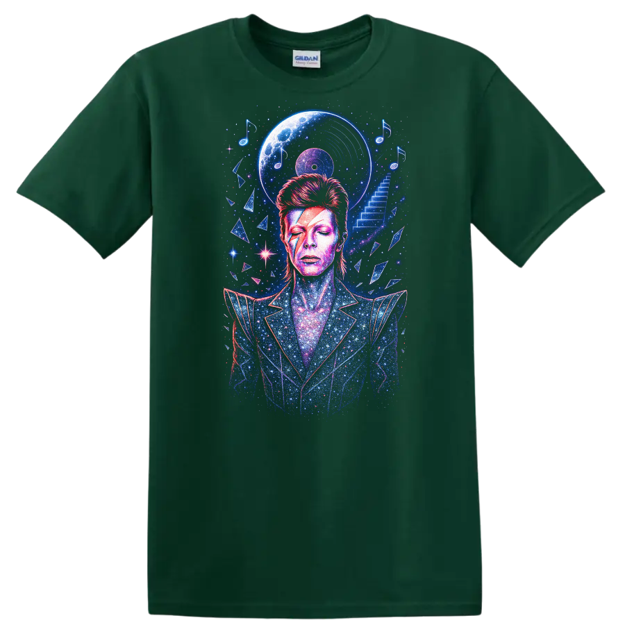 Retro Rock Heavy Metal Album Cover Legend Style T Shirt - Forest Green