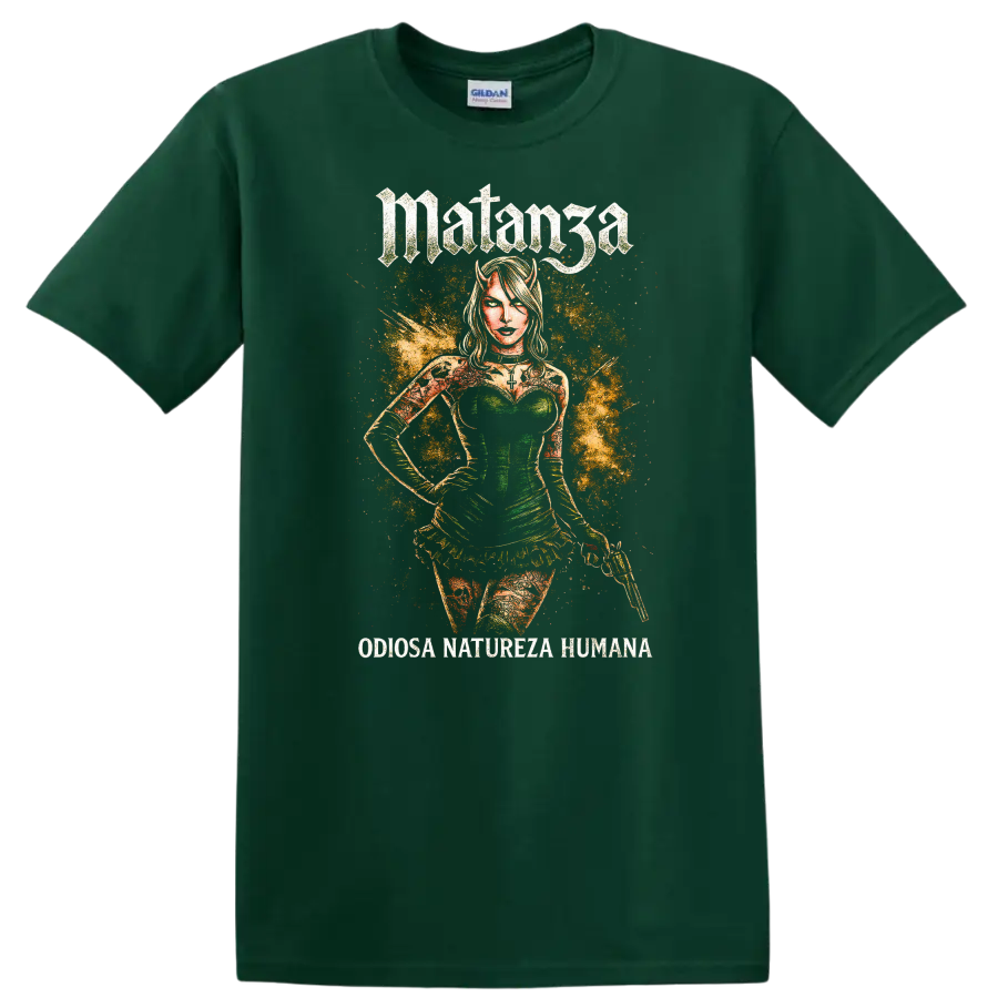 Matanga Retro Metal Album Cover Legend Art T Shirt - Forest Green