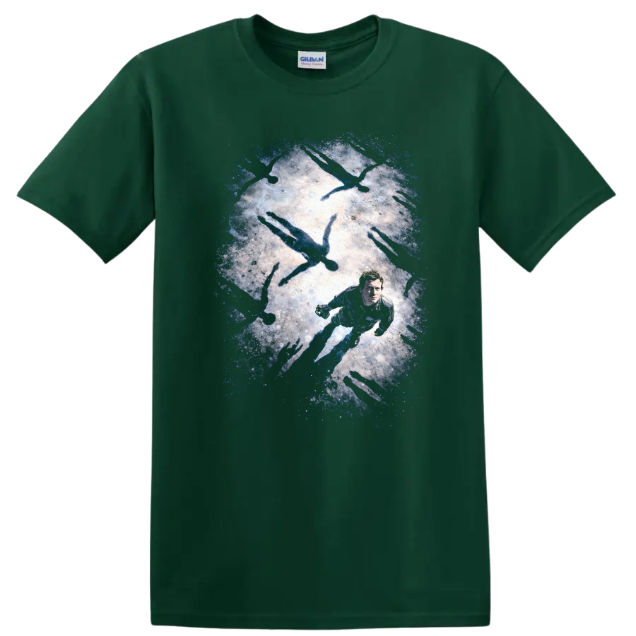 Vintage Classic Rock Album Cover Art Style T Shirt - Forest Green