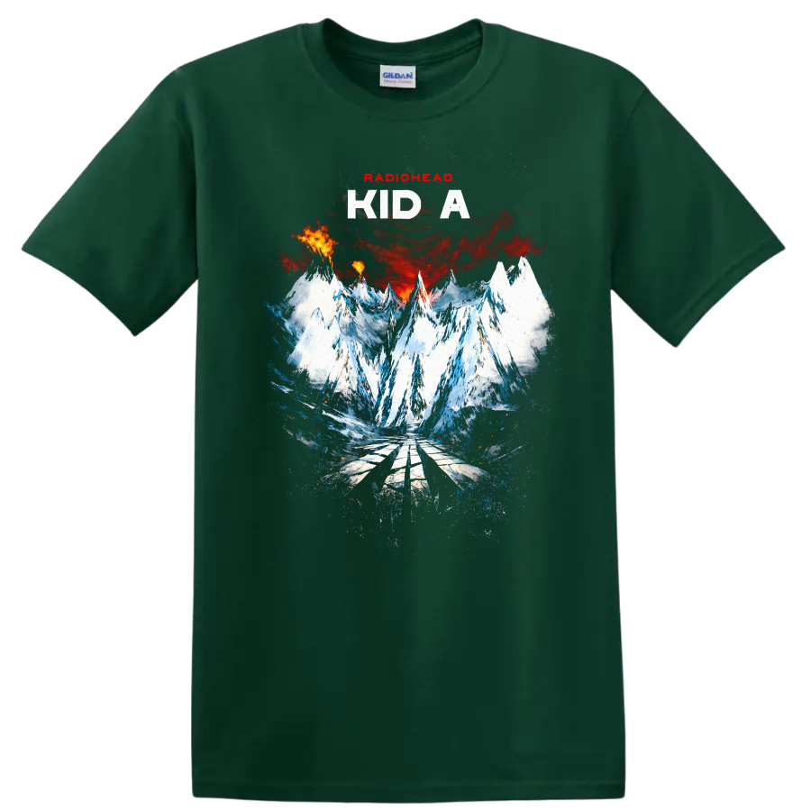 Vintage Classic Rock Album Cover Art Style T Shirt - Forest Green