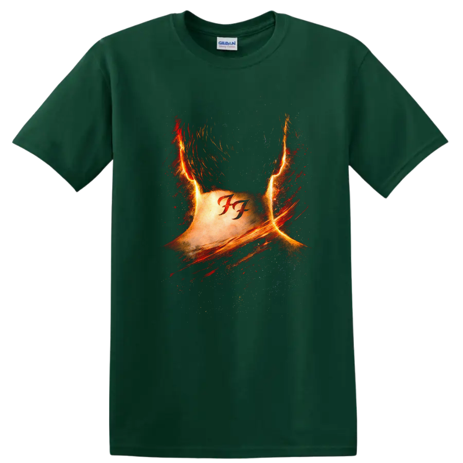 Vintage Classic Rock Album Cover Art Style T Shirt - Forest Green