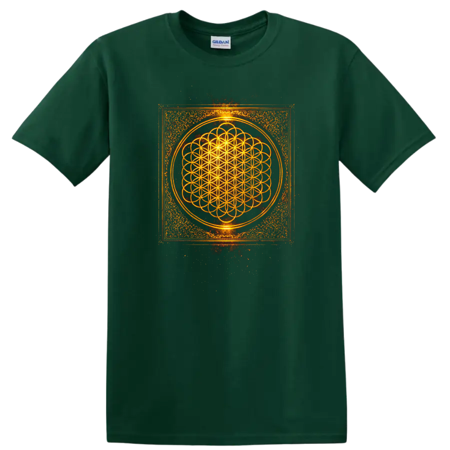 Vintage Classic Rock Album Cover Art Style T Shirt - Forest Green
