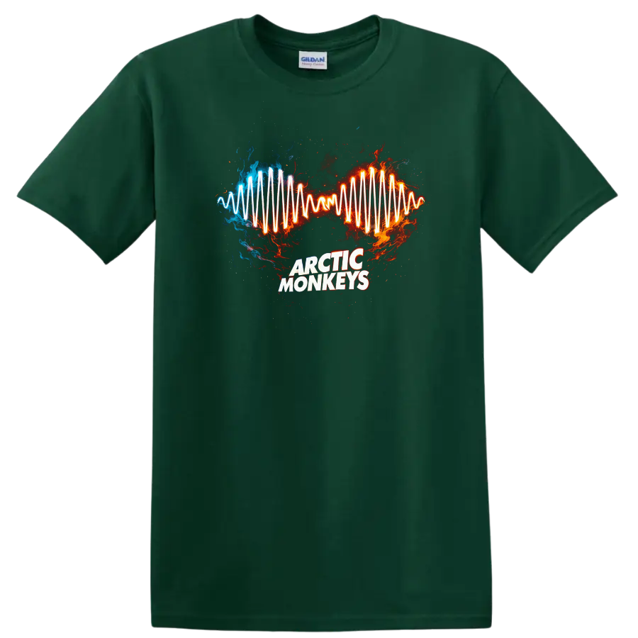 Arctic Monkeys Vintage Classic Rock Album Cover Art T Shirt - Forest Green