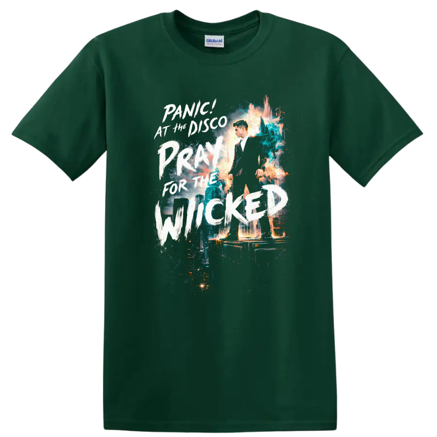 Panic! At The Disco Pray For The Wicked Vintage T Shirt - Forest Green