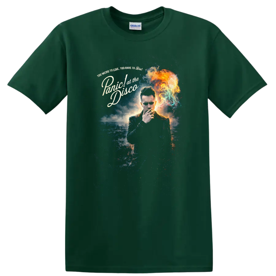 Panic! at the Disco Vintage Classic Rock Album Cover T Shirt - Forest Green