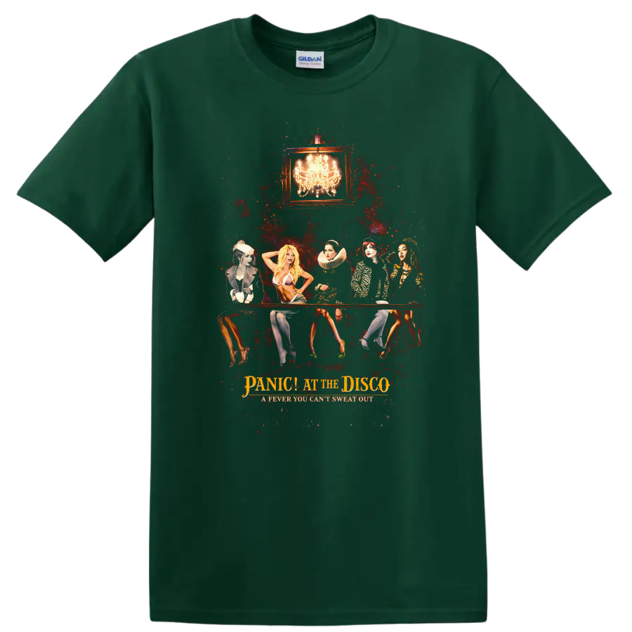 Vintage Classic Rock Album Cover Art Style T Shirt - Forest Green