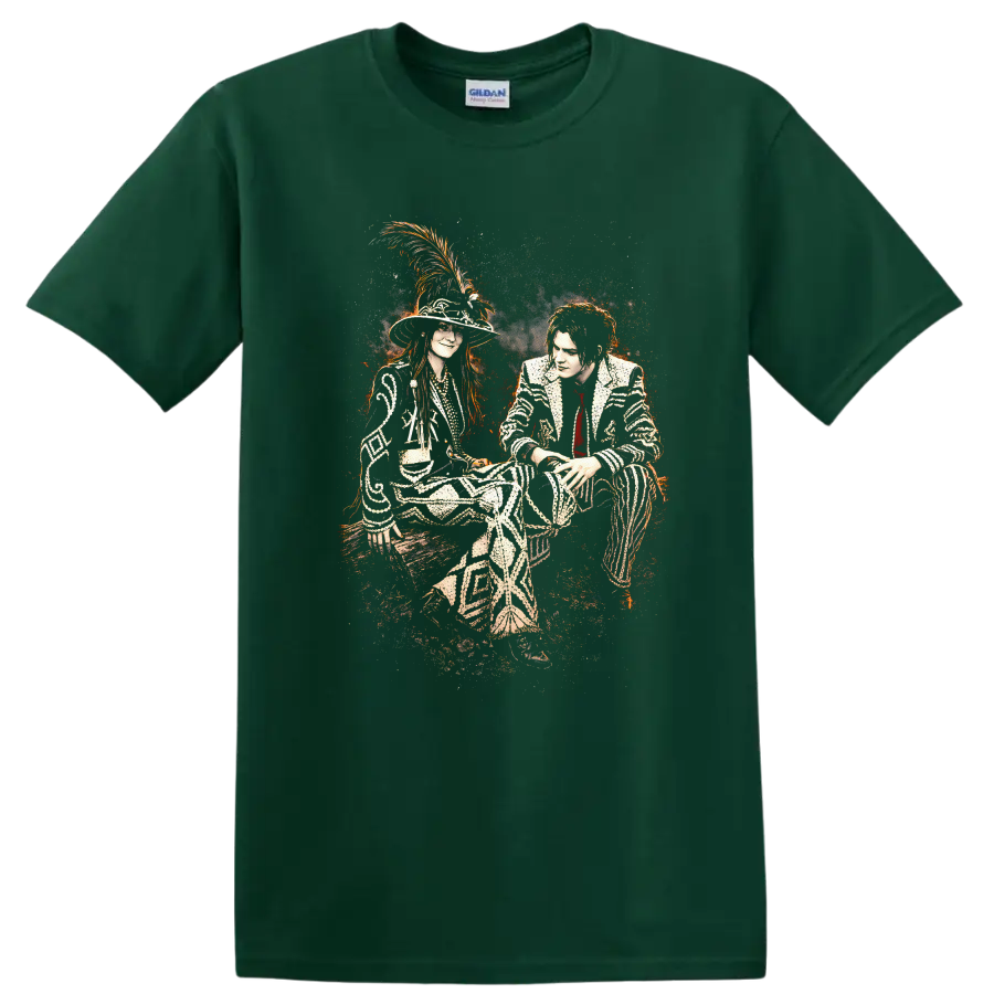 Vintage Classic Rock Album Cover Art Style T Shirt - Forest Green