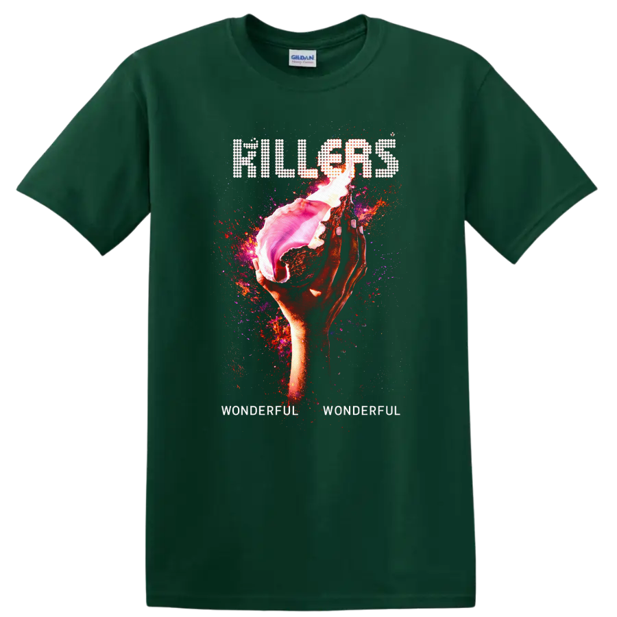 Vintage Classic Rock Album Cover Art Style T Shirt - Forest Green